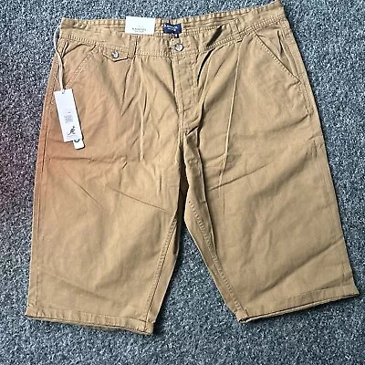 Kangol Men’s Shorts Size 4 XL XXXXL 42-43” Waist Tan Colour BNWT • £19.99