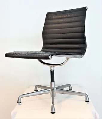Genuine Ray & Charles Eames Herman Miller EA350 1990s Black Leather Office Chair • $980