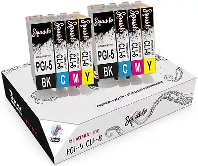 8 Ink Cartridge For Canon IP5200 IP5200 IP5300 IP7600 IX4000 MP530 MP600 • £10.43