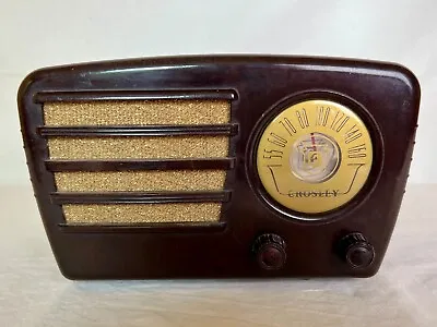 $20 • Buy 1948 Crosley Model 58TK Vintage Vacuum Tube Radio Brown Bakelite