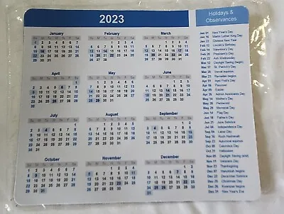 Mouse Pad 2023 Calendar With Holidays • $9.25