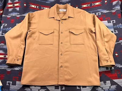 FILSON Men's Wool Jac-Shirt Camel Size 46 XL / XXL Vtg Shirt Jacket Seattle • $161.99