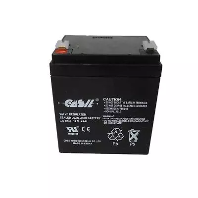 CASIL CA 1240 12V 4 AH Valve Regulated Sealed Lead-Acid Battery Rechargeable • $12.99