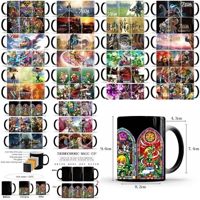 The Legend Of Zelda Heat Changing Mug Animation Cartoon Humour Cup Kids Gift AU • $19.99