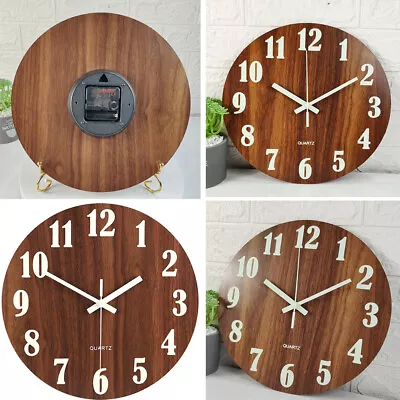 £10.95 • Buy Retro 30cm Luminous Wall Clocks Glow In The Dark Silent Home Digital Clock Decor