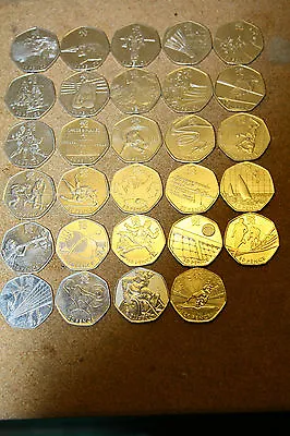 2011 London Olympics 50p Coins All In Good Condition - Becoming Very Rare! • £2.99