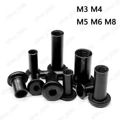 M3 M4 M5 M6 M8 Black Rivet Nut Hex Socket Furniture Connector Cap Nuts Barrel • $92.61