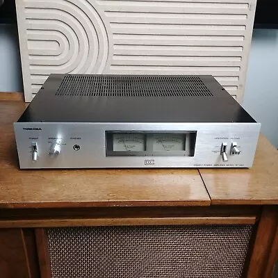 Vintage TOSHIBA SC-665 STEREO POWER AMPLIFIER Amp Silver Face  • $144.95