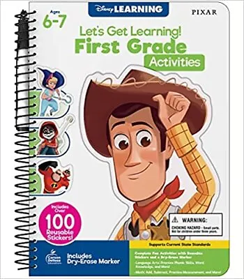 $13.28 • Buy Disney Learning Let’s Get Learning! First Grade Activity Book, Dry Erase Phon...