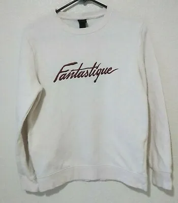 $9.25 • Buy H&M Sweatshirt Crew Neck Embroidered Fantastique Pink SZ XS