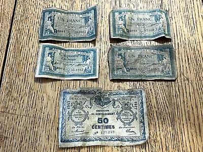 Vintage French Bank Note France Un Franc Cinquante 50 Centimes Chambre Commerce • £9.95