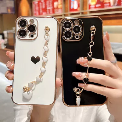 $8.79 • Buy Cute Shockproof Heart Bracelet Case For IPhone 14 13 12 Pro Max 11 XS XR 8 Cover