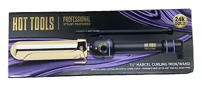 Hot Tools Professional 24K Gold Marcel 1-1/2  Curling Iron-Used In Box • $24.99