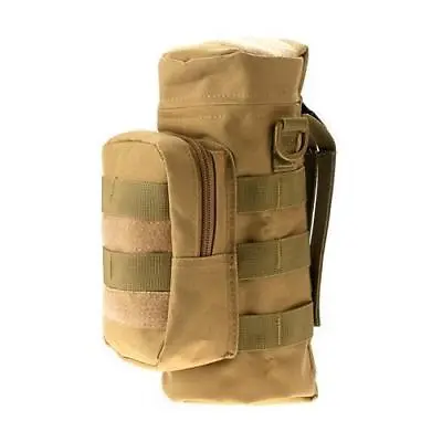 Military Tactical Molle Zipper Water Bottle Bag Hydration Pouch Kettle Carrier • $12.91