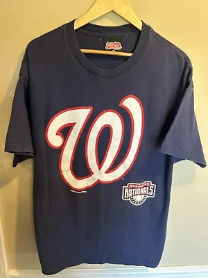 Washington Nationals MLB Baseball Graphic Tee Blue Large  • $15