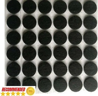 15mm ROUND FELT PADS SELF-ADHESIVE FLOOR ANTI SCRATCH FLOOR PROTECT STICKY BACK • £2.75