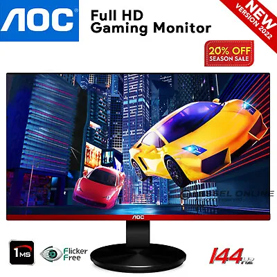 $246.99 • Buy AOC 24  Full HD Gaming Monitor Freesync 144Hz Flicker-Free 1ms Adaptive Sync