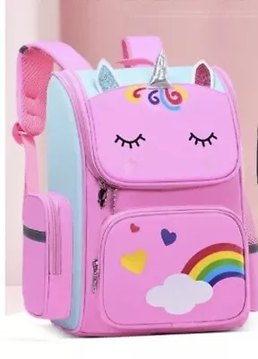 Large Unicorn Girls School Backpack  With Many Compartments Back To School • $21