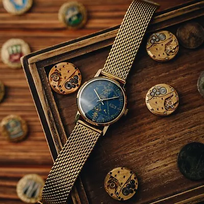Vintage Masonic Watch - Unique Mechanical Mens Watch • $140