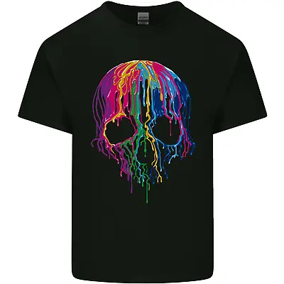 Melting Skull Biker Motorcycle Gothic Mens Cotton T-Shirt Tee Top • £8.75