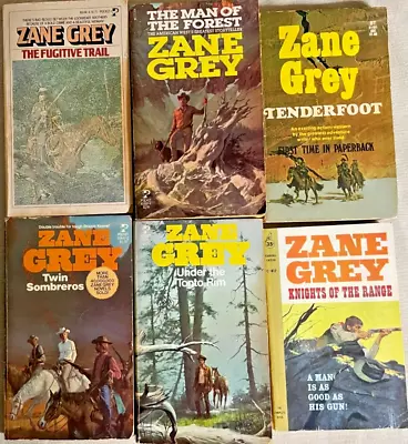 Vintage Pocket Books Inc By Zane Grey Western Paperback Lot Of 6 • $9