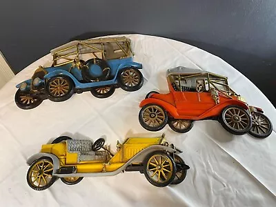 Vintage Burwood Products Co. Set Of (3) Antique Cars Wall Art (1977) Excellent • $49