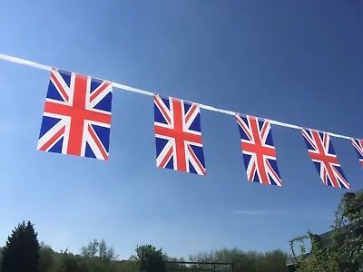 SALE BARGAIN Union Jack Fabric Bunting 5.5m Lengths 20 Flags. Free Post • £84.99