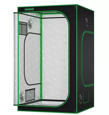 VIVOSUN 4x4 Indoor Hydroponic Grow Tent Non-Toxic 100% Reflective 48X48X80 Inch • $109.99