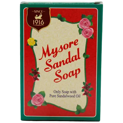 Mysore Sandal Bathing Soap 125gm Bathing Soap Bar With Pure Sandalwood Oil India • $8.45