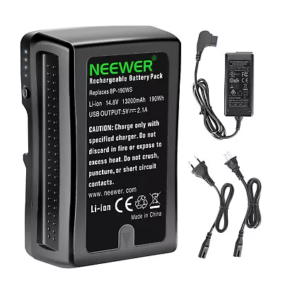 Neewer 13200mAh V-Mount/V-Lock Battery 14.8V Rechargeable Li-ion Battery • $139.09