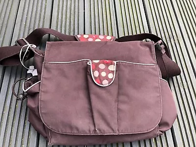 Large Brown Polka Dot Radley Changing Nappy Baby Bag Unisex Waterproof • £27