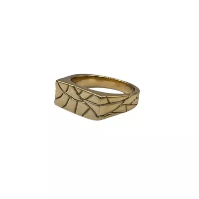 9ct 9k Yellow Gold Oblong Shaped Patterned Mens Signet Ring. Size U1/2. New • $1200