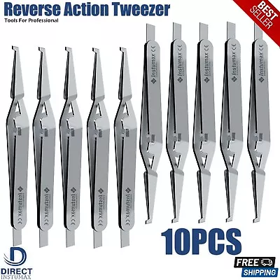 10PcsDental Direct Bracket Holder Orthodontic Self Close Reverse Action Tweezer • $27.90