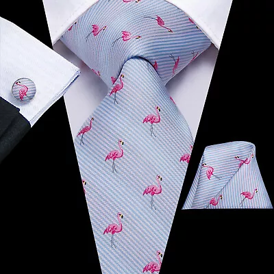 £7.99 • Buy Men's Tie Silk Classic Wedding Necktie And Pocket Square Cufflinks Set Paisley