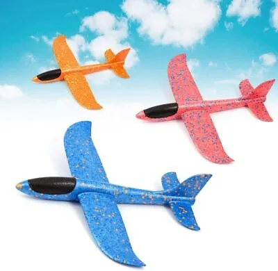 £6.70 • Buy Large Strong Foam Plane Glider Hand Launched Throw Toy Aeroplane 48cm NEW UK