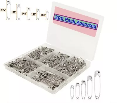 Safety Pins Assorted Safety Pins Small Safety Pins Large Brooch Silver Lot Set • $7.99