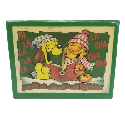 Vintage Garfield And Odie Singing Fa La La In Winter Jim Davis Quartz Clock  • $49