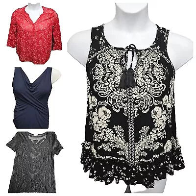 Bulk Lot Of 4 Women Size S Tops Blouse Mix Brand Bila Capri New York & CO H&M • $16.98