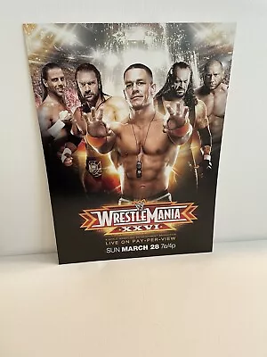 WWF WWE Poster Print John Cena The Undertaker WrestleMania XXVI 2010 12” X 16” • $15