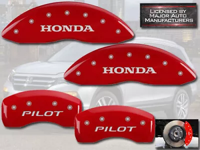 2009-2022  Honda Pilot  Front + Rear Red MGP Brake Disc Caliper Covers 4pc Set • $274.55