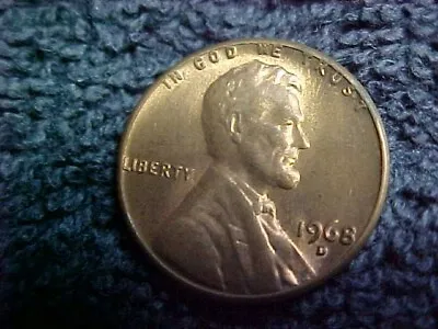 1968 D Lincoln Memorial Penny Au • $0.01