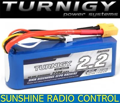 RC Plane Batteries Turnigy 2200mAh 3S 40C Lipo Battery Pack Matched Cells XT60 • £30.85