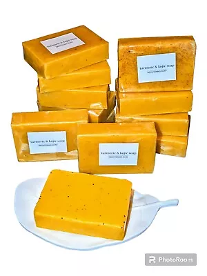 Turmeric & Kojic Acid Soap Bar 100g Natural Skin Whitening Lightening Acne • £3.90