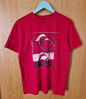 Quicksilver Graphic T Shirt Mens UK Medium Red • £12