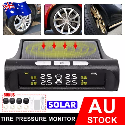 Wireless Tyre Pressure Car Monitor Tire Pressure Tyre Monitoring System Solar • $29.95