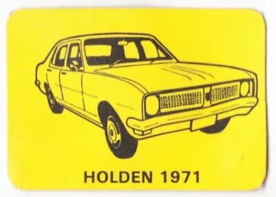 Vintage 1971 Holden HG Sedan (Australian Car) Mini Trading Card • $6.99