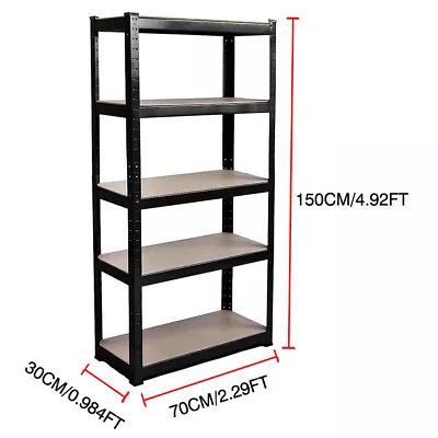 Heavy Duty Shelf Garage Thick Steel Metal Storage 5Level Adjustable Shelves Rack • $56.95