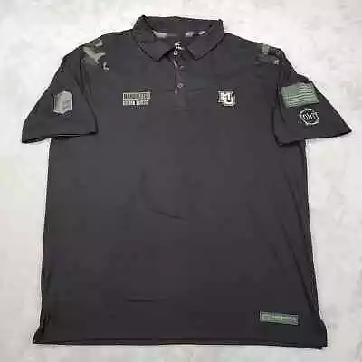 Marquette Shirt Men XXL Black Golf Polo Performance Vet Military Service Adult • $20