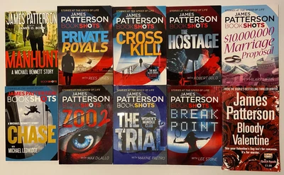 $25 • Buy James Patterson BOOKSHOTS + Bloody Valentine 10 Book Bundle / Lot