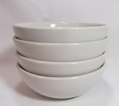 Iroquois Casual China By Russel Wright CASUAL WHITE 4 Coupe Cereal Bowls GC • $72